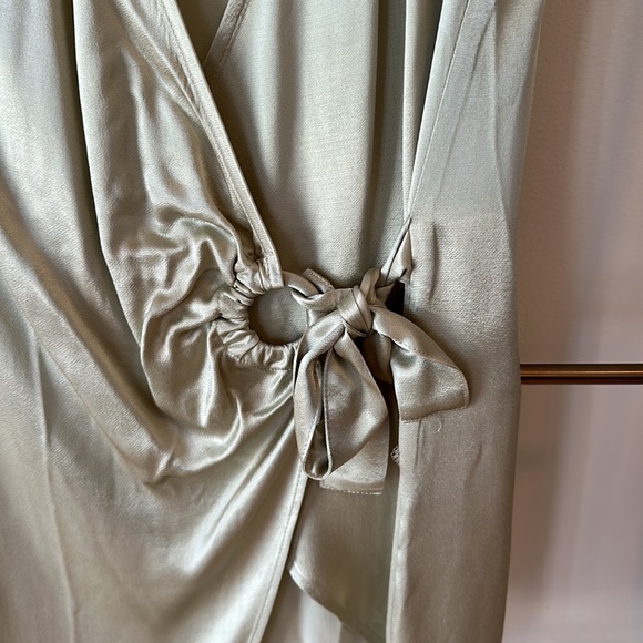 NWT Anthropologie Mint Green Tie Tank Blouse - Picture 6 of 9